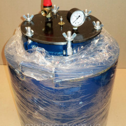 Автоклав  для домашнего консервирования на 16л банок,газовый ( горловина 215 мм )(под 3 л) усиленное крепление