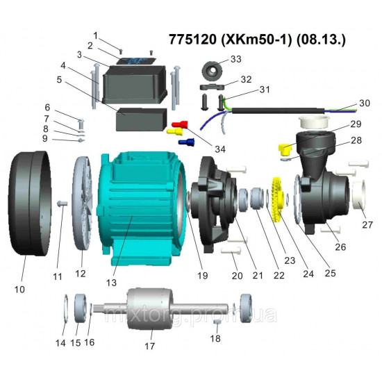 Насос вихровий 0.11кВт Hmax 23м Qmax 25 л/хв LEO XKm50-1 (775120)