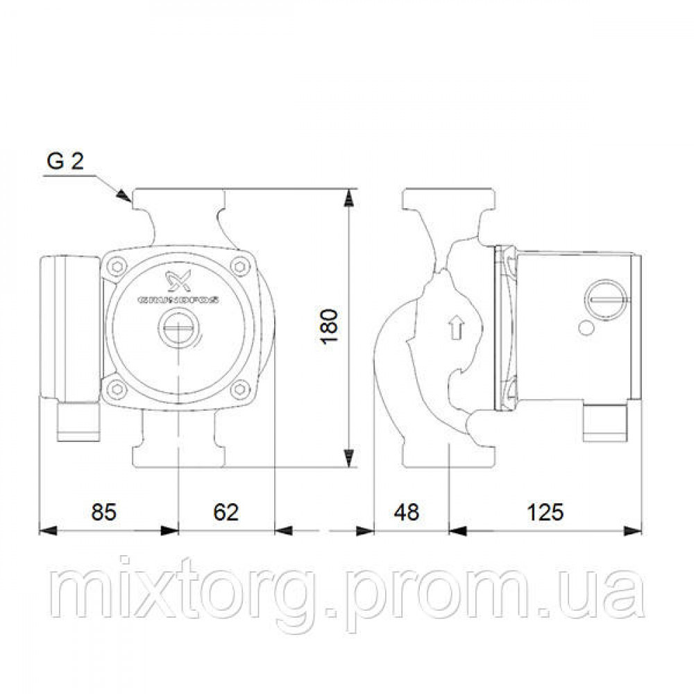 Grundfos UPS 32-80 180 Сербія! Мідь!