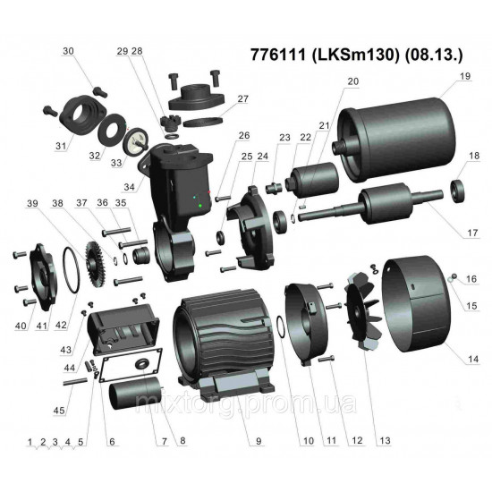 Станція 0.125кВт Hmax 30 м Qmax 30 л/хв (вихровий насос) 1 л LEO LKSm130 (776111)