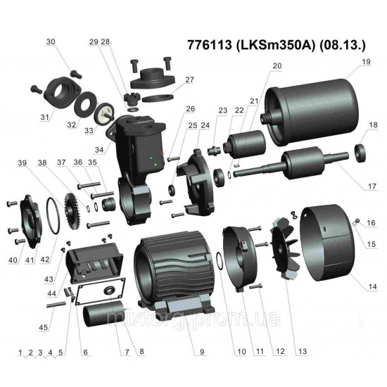 Станція 0.35 кВт Hmax 35 м Qmax 40 л/хв (вихровий насос) 1 л LEO LKSm350A (776113)