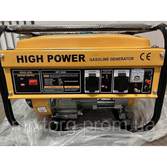 Електрогенератор бензиновий 2,8 кВт High Power Gasoline Generator HPT 2500 Мідь!!!