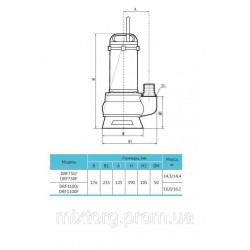 Дренажно-фекальний насос DRF1100F 